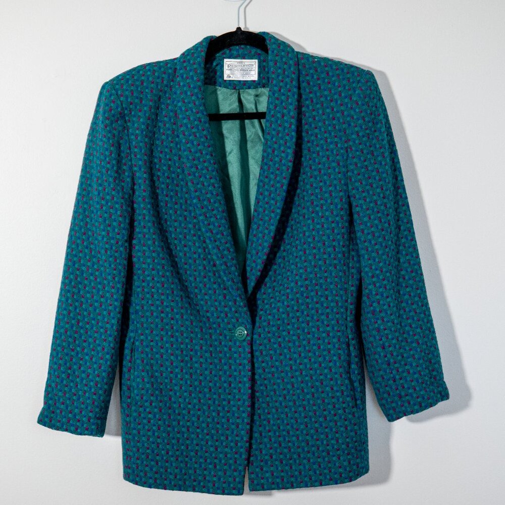 Miss Pendleton 100% Pure Virgin Wool Vintage Blazer